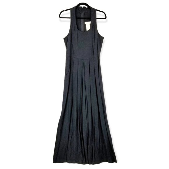 Vintage 80s Wide Leg Jumpsuit Black Tag Size 10 - Picture 1 of 5
